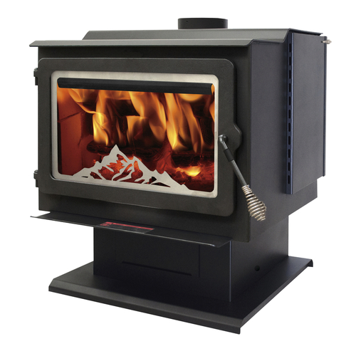 Stove EPA Certified 2400 sq ft Classic Wood Burning Black