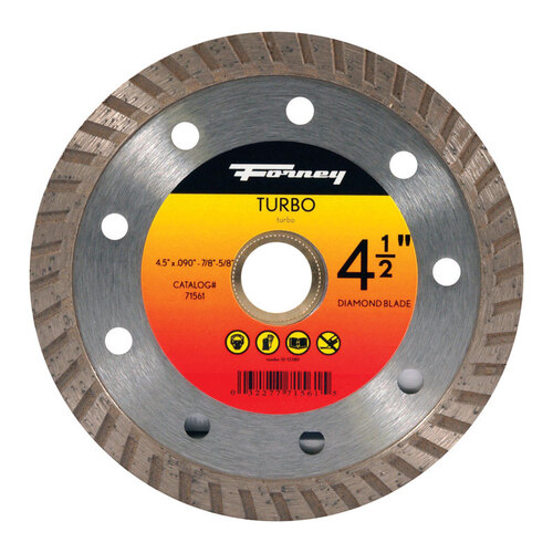 Continuous Rim Circular Saw Blade Turbo 4-1/2" D X 7/8" Diamond 1 teeth