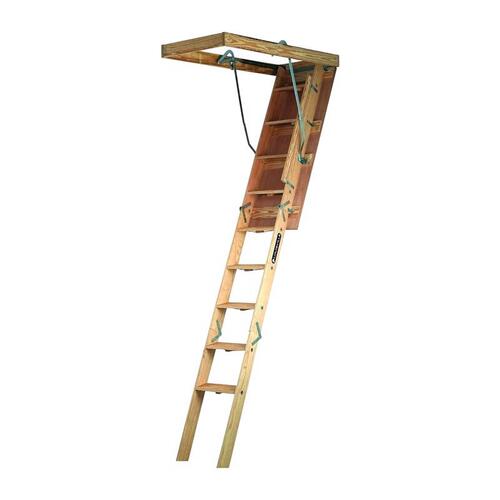Louisville CL254P Attic Ladder 8.75 To 10 ft. Ceiling 22.5" x 54" Wood Type IA 300 lb. capacity