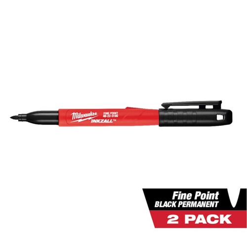 INKZALL Series Jobsite Marker, Black, 5-1/2 in L Pair