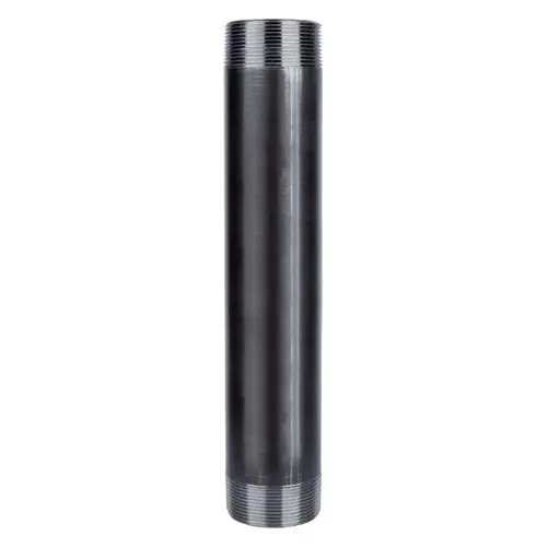 Nipple 2-1/2" MIP each X 2-1/2" D MIP in. Black Steel 10" L Black