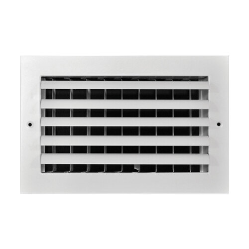 Wall/Ceiling Register 6" H X 10" W 1-Way White Aluminum White