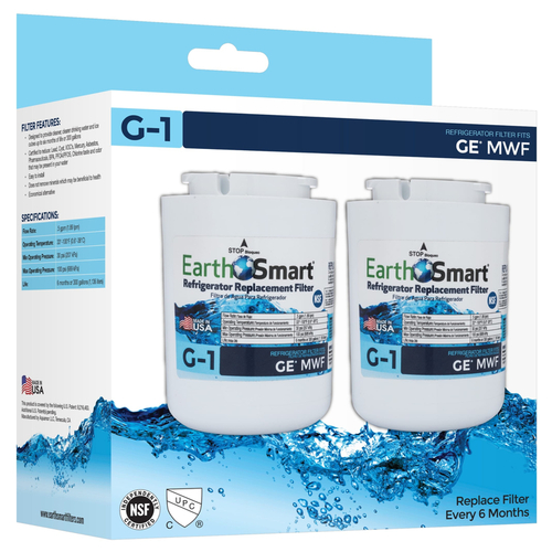 EarthSmart 102627 Replacement Filter G-1 Refrigerator For GE MWF