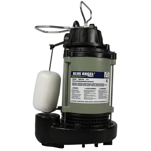 Wayne F50CISDS Sump Pump Blue Angel 1/2 HP 5,220 gph Cast Iron Vertical Float Switch AC Submersible