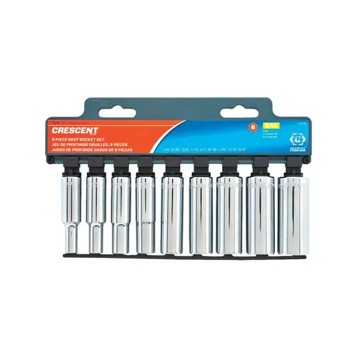 Deep Well Socket Set Assorted Sizes S X 3/8" drive S SAE 6 Point