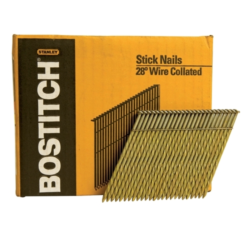 Bostitch S12DSGAL-FH Framing Nail, 3-1/4 in L, Thickcoat, Full Round Head, Screw Shank - pack of 2000