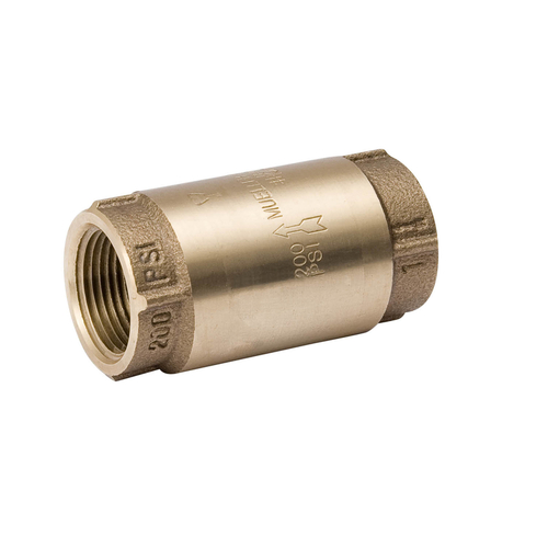 BK Products 101-307NL ProLine Series Check Valve, 1-1/2 in, IPS, 200 psi Pressure, Brass Body
