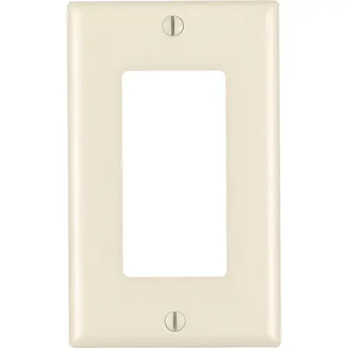 Leviton 80401-00T Wall Plate Decora Almond 1 gang Thermoset Plastic GFCI/Rocker Almond