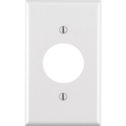 Wall Plate White 1 gang Thermoset Plastic Outlet White