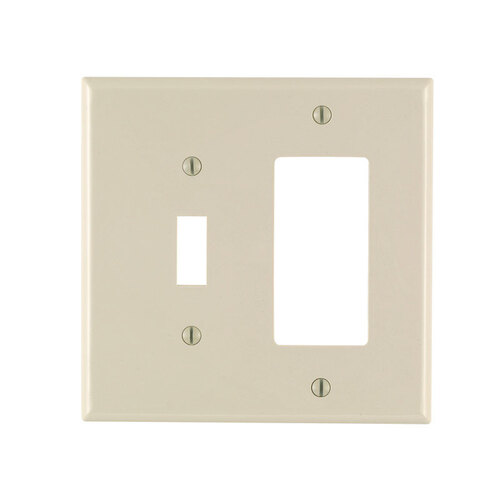 Wall Plate Almond 2 gang Nylon GFCI/Rocker/Toggle Almond