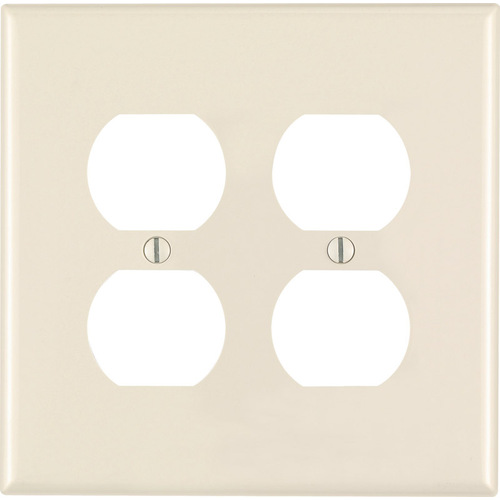 Wall Plate Midway Almond 2 gang Nylon Duplex Outlet Almond