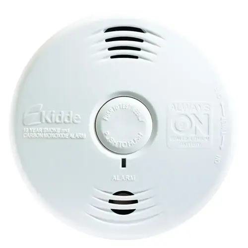 Kidde 21026065 Smoke and Carbon Monoxide Detector Worry-Free Battery-Powered Electrochemical/Ionization/Photoelectric Smoke and Carbon Monoxide