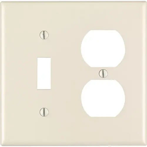 Wall Plate Almond 2 gang Plastic Duplex/Toggle Almond