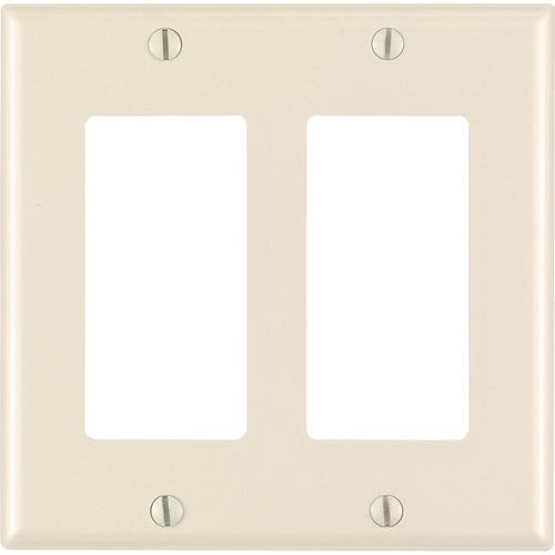 Wall Plate Decora Light Almond 2 gang Thermoset Plastic GFCI/Rocker Light Almond