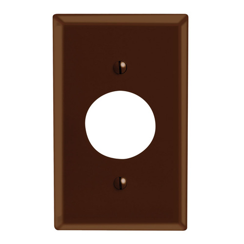 Wall Plate Brown 1 gang Plastic Outlet Brown