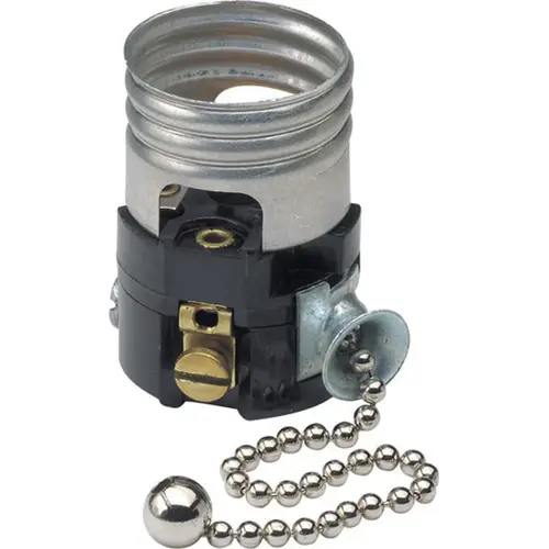 Pull Chain Socket Aluminum Medium Base