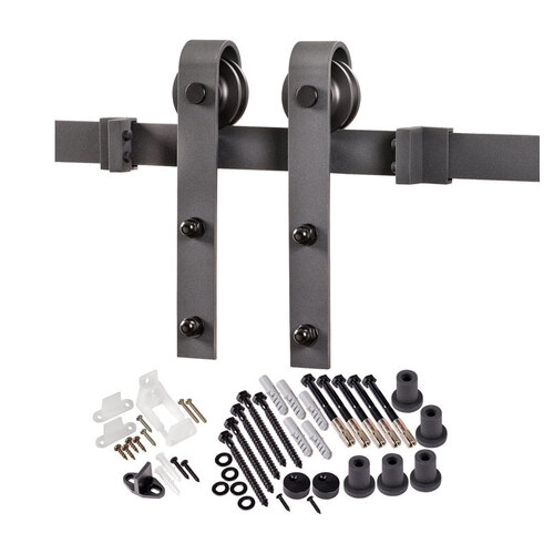 Sliding Door Track Kit  Matte Black