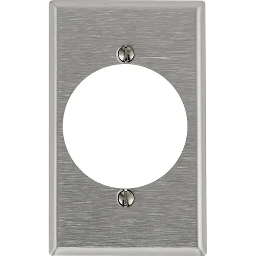 Wall Plate Silver 1 gang Stainless Steel Outlet Silver