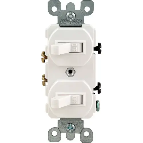 Switch 15 amps Single Pole Toggle White White