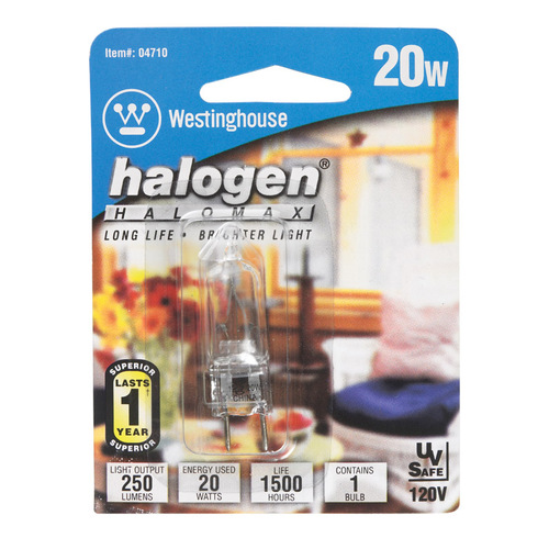 Westinghouse 04710 Halogen Bulb 20 W T4 Decorative 200 lm White Clear