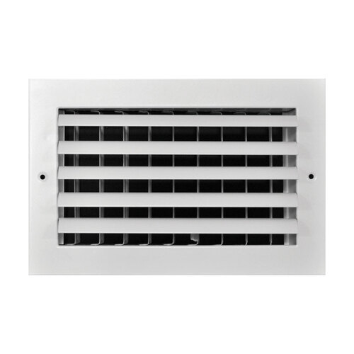 Wall/Ceiling Register 6" H X 12" W 1-Way White Aluminum White