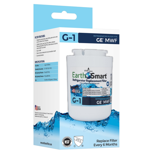EarthSmart 102612 Replacement Filter G-1 Refrigerator For GE MWF