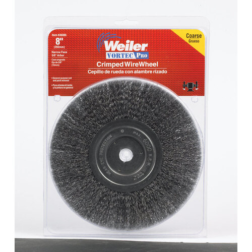 Weiler 36005 Wire Wheel Brush Vortec Pro 8" Crimped Carbon Steel 6000 rpm