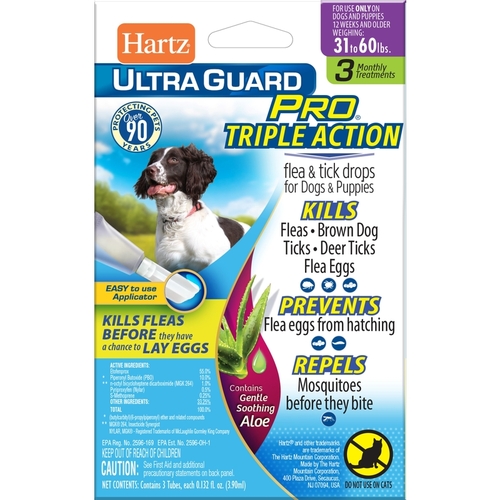 Hartz 32700108762 Flea and Tick Drops UltraGuard Pro Liquid Dog 0.132 oz
