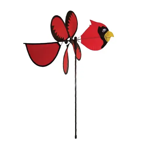 In The Breeze 2815 Garden Stake Spinner Multicolored Nylon 23" H Cardinal Multicolored