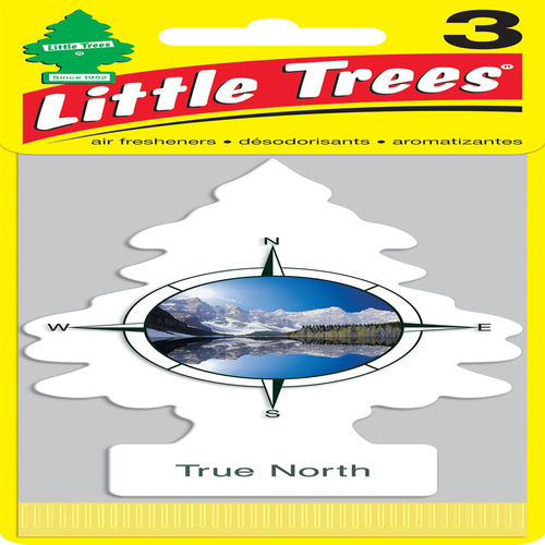 Little Trees U3S-37146-XCP8 Car Air Freshener True North Scent Solid White - pack of 8