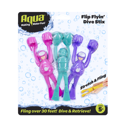 Aqua ASW15201A Dive Sticks Assorted Plastic Flip Flyin Assorted