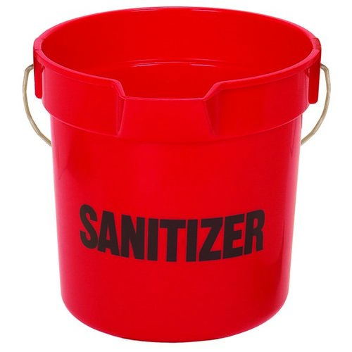 BUCKET SANITIZER RED HUSKEE 10 QUART