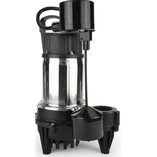 Submersible Sump Pump 3/4 HP 5100 gph Stainless Steel Vertical Float Switch AC Bottom Suction Submersible Sump Pum