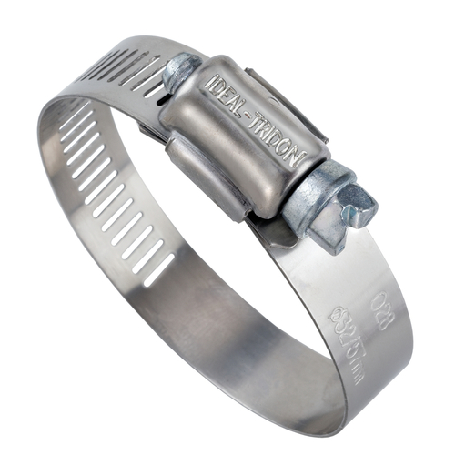 Ideal Clamp HAS-128 GEAR CLAMP TRIDON #128 STAINLESS 1/2"BAND, Min Dia. 7", Max Dia. 9