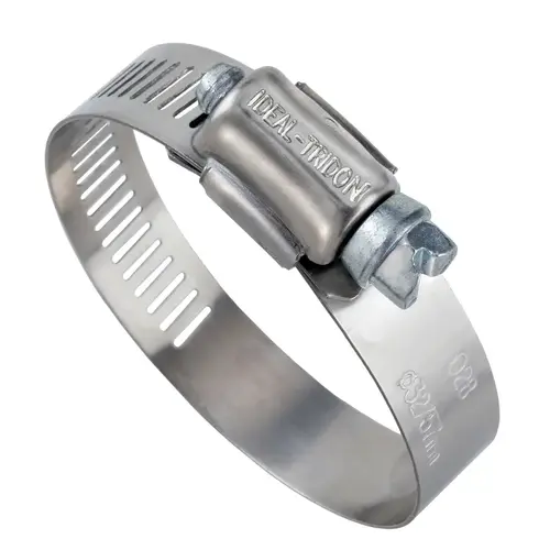 Ideal Tridon 5706053 Hose Clamp Hy-Gear 3/8" to 7/8" SAE 6 Silver Stainless Steel Screw Silver