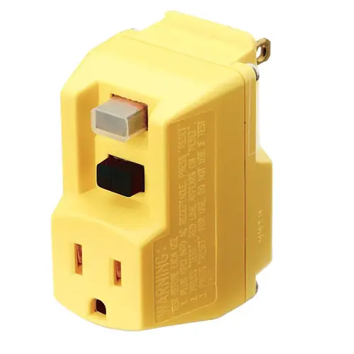 Plug TRC Commercial, Light Industrial, Residential PVC GFCI 5-15P 2 Pole 3 Wire Yellow