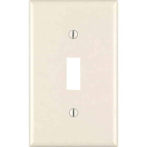 Wall Plate Almond 1 gang Plastic Toggle Almond