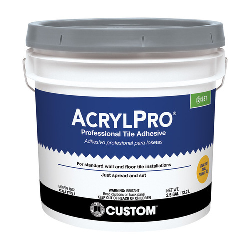Custom Building Products ARL40003 Ceramic Tile Adhesive AcrylPro 3.5 gal White