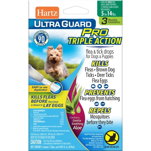 Hartz 32700108748 Flea and Tick Drops UltraGuard Pro Liquid Dog 0.031 oz