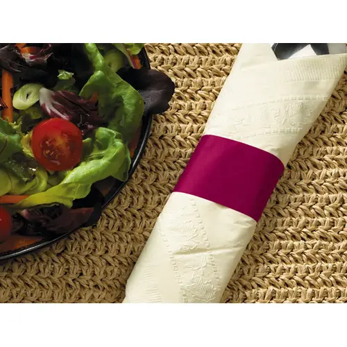 HOFFMASTER 883145 NAPKIN BANDS BURGUNDY PAPER 4.25X1.5