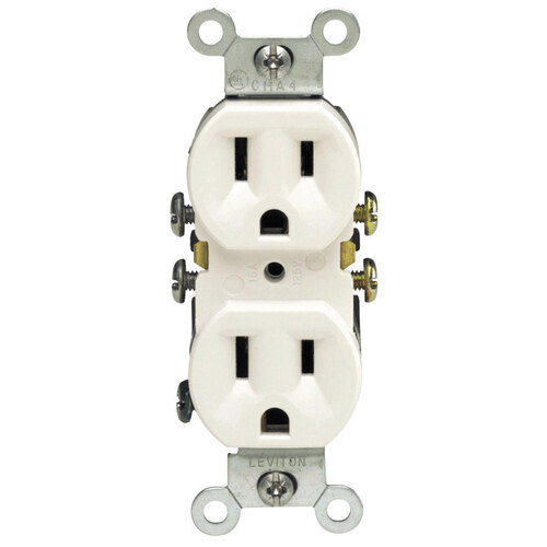 Outlet 15 amps 125 V White 5-15R White