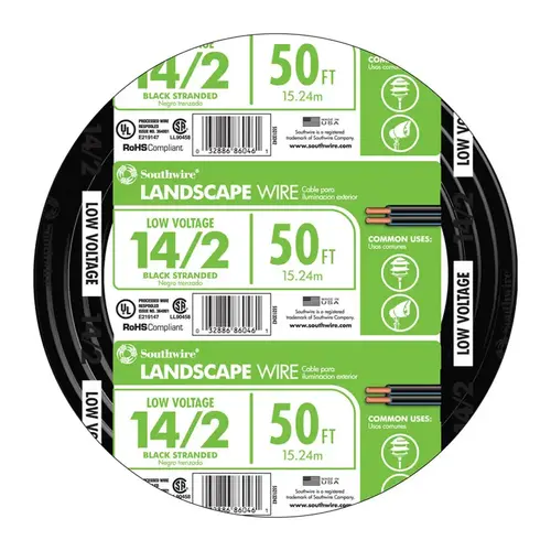 Electrical Cable, 2 -Conductor, 30 V Black