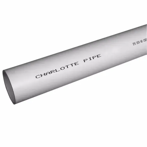 Foam Core Pipe Schedule 40 PVC 1-1/2" D X 20 ft. L Plain End 0 psi White