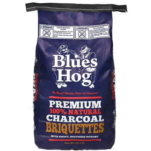 Blues Hog 90915 Charcoal Briquettes All Natural Hickory 15.4 lb