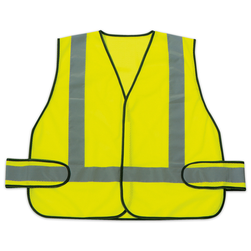 Safety Vest with Reflective Stripe Reflective Green One Size Fits Most Green