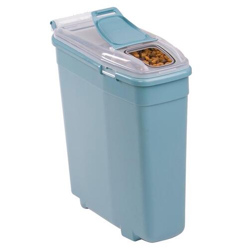 Pet Food Storage Container Blue Aluminum/Ceramic 20 lb Blue