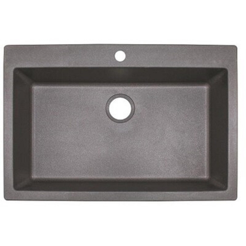 Franke DIG61091-SHG Kitchen Sink Granite Dual Mount 22" W X 33" L Single Bowl Gray Granite