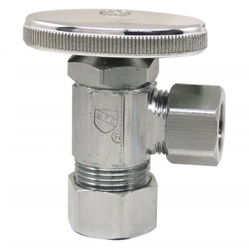 Angle Valve 5/8" Compression in. X 1/2" Compression Chrome Plated
