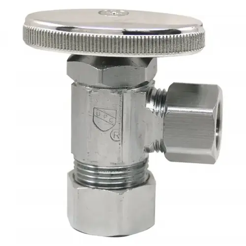 Angle Valve 5/8" Compression in. X 1/2" Compression Chrome Plated