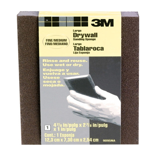 3M Sanding Sponge Drywall, Fine/Medium 9095NA